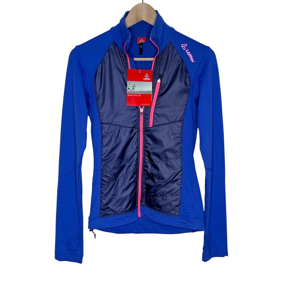 Löffler Primaloft Hybrid Thermal Running Jacket Blue Pink XXS NWT